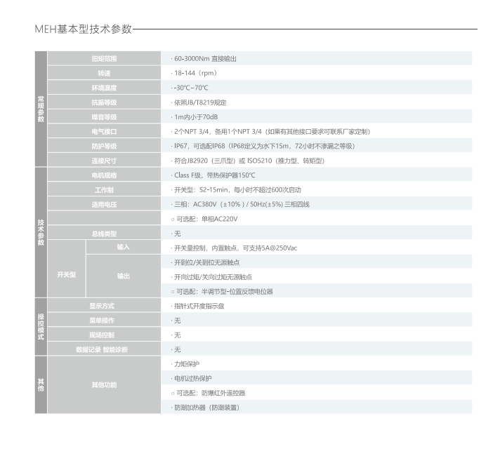 MEH系列多回转